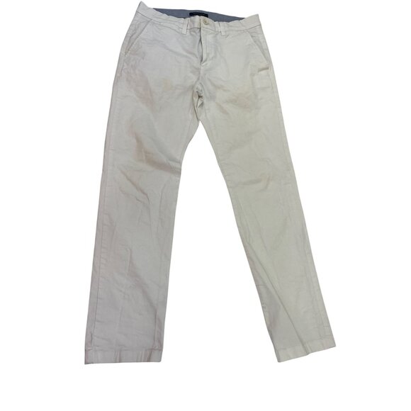 Tommy Hilfiger Mens White Chino Pants 29x32 Cotton Straight Fit Casual Style 87c - Picture 1 of 9